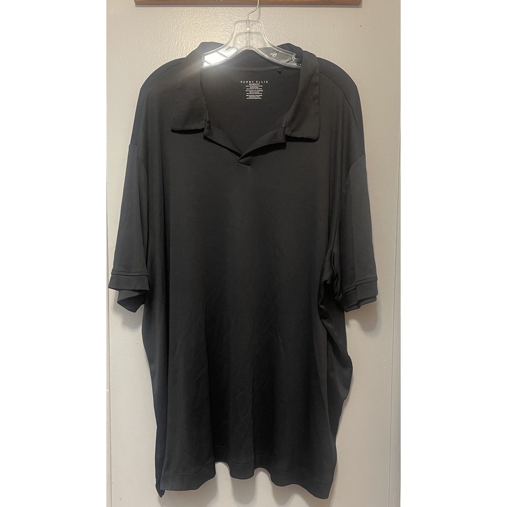 Perry Ellis Performance Polo Size 4XLT Black Short Sleeve - Picture 1 of 3